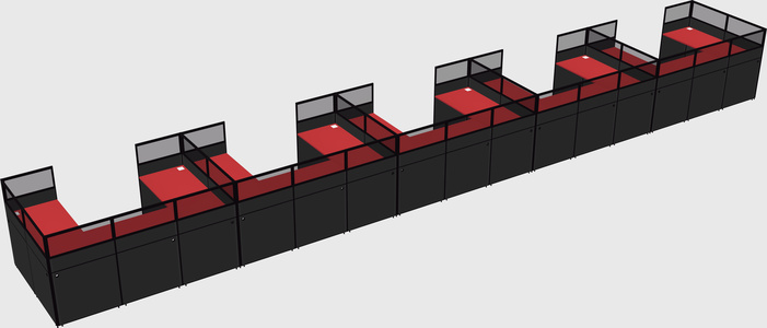 U-shaped cubicle