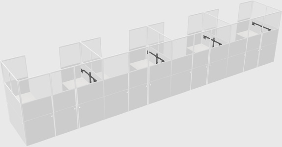 U-shaped cubicle