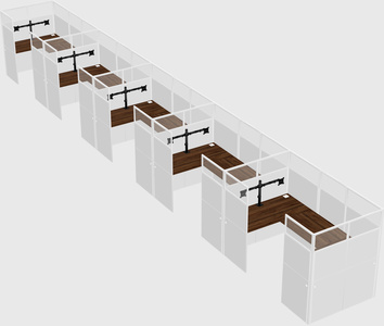 U-shaped cubicle