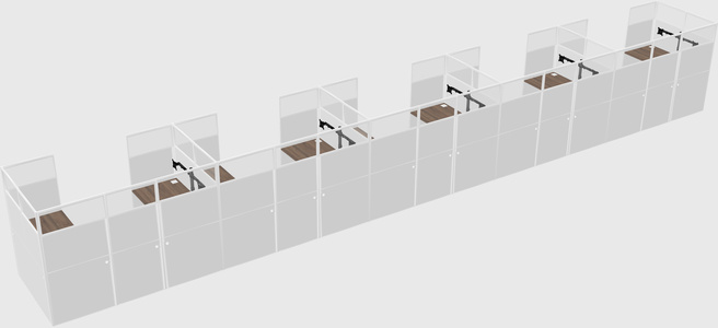 U-shaped cubicle