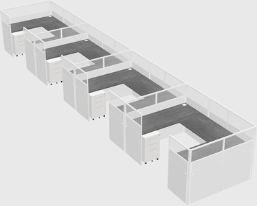U-shaped cubicle