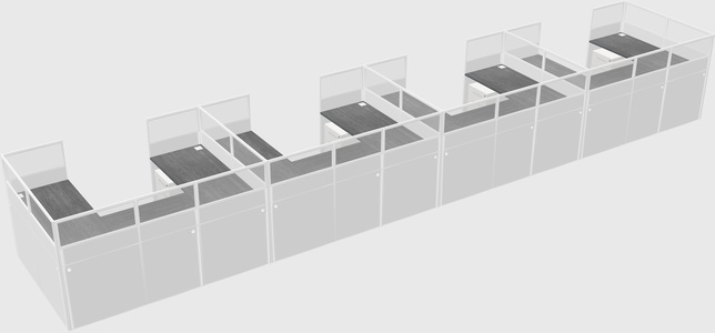 U-shaped cubicle