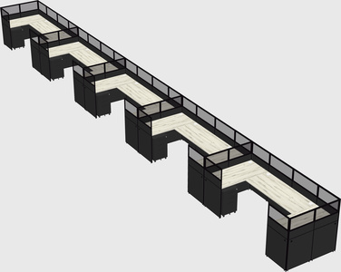 U-shaped cubicle