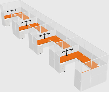 U-shaped cubicle