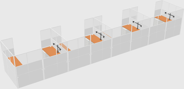 U-shaped cubicle