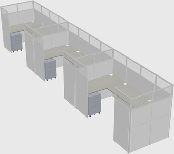 U-shaped cubicle