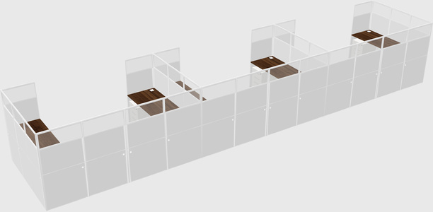 U-shaped cubicle