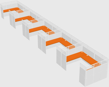 U-shaped cubicle