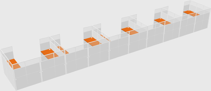 U-shaped cubicle