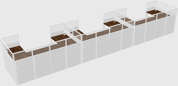 U-shaped cubicle