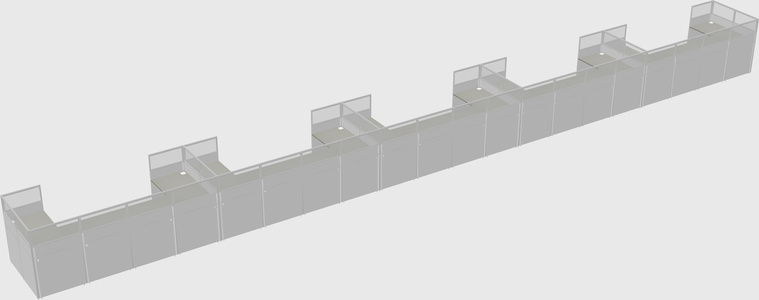 U-shaped cubicle