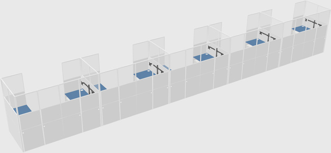 U-shaped cubicle