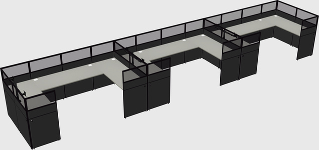 U-shaped cubicle