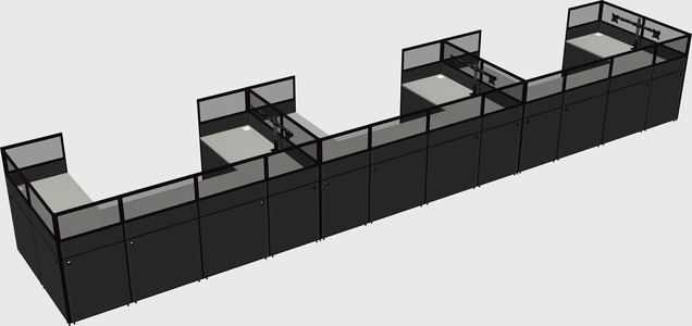 U-shaped cubicle