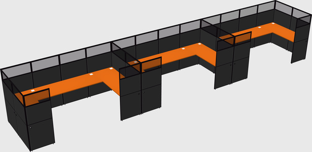U-shaped cubicle