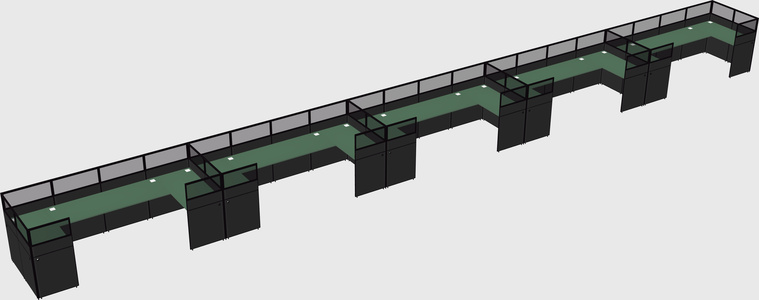 U-shaped cubicle