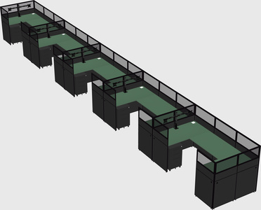 U-shaped cubicle