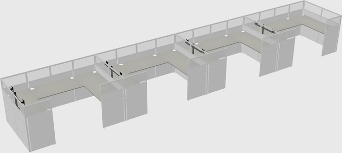 U-shaped cubicle