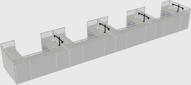 U-shaped cubicle