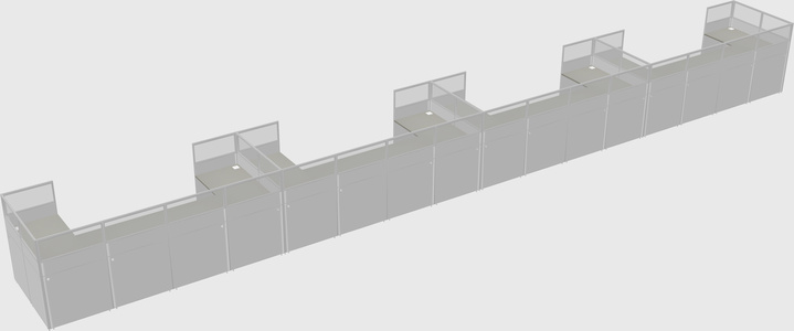 U-shaped cubicle