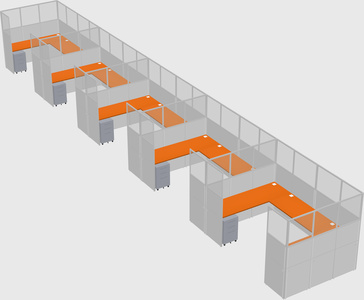 U-shaped cubicle