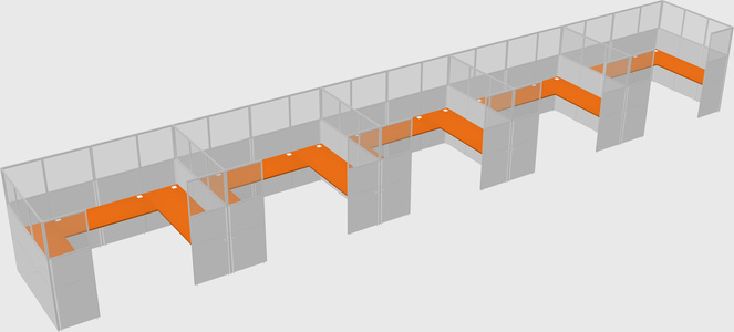 U-shaped cubicle