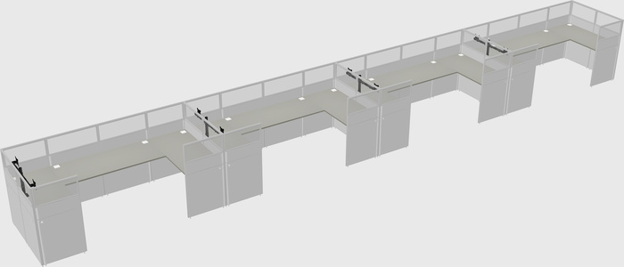 U-shaped cubicle