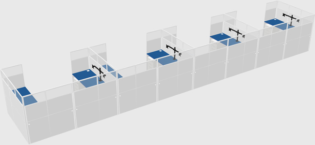 U-shaped cubicle