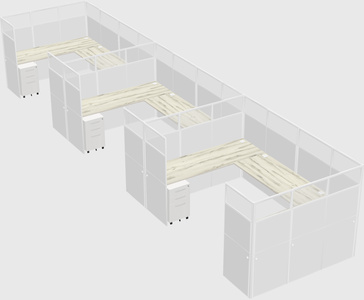 U-shaped cubicle