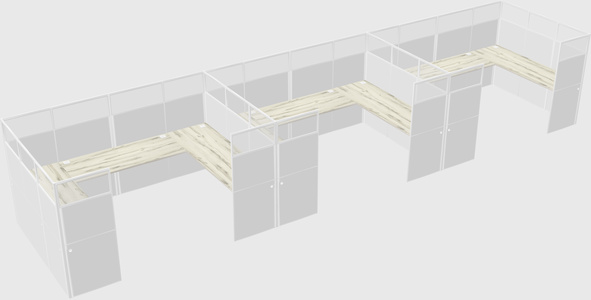 U-shaped cubicle