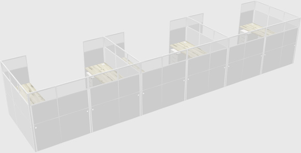 U-shaped cubicle