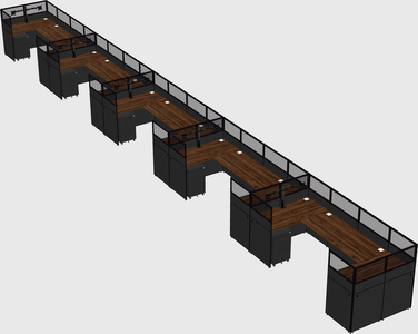 U-shaped cubicle