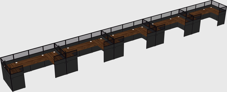 U-shaped cubicle