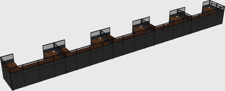 U-shaped cubicle