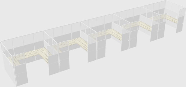 U-shaped cubicle