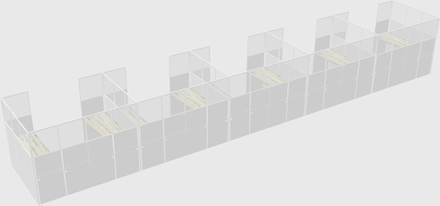 U-shaped cubicle