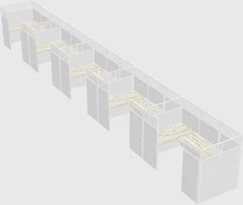U-shaped cubicle