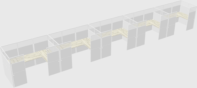 U-shaped cubicle