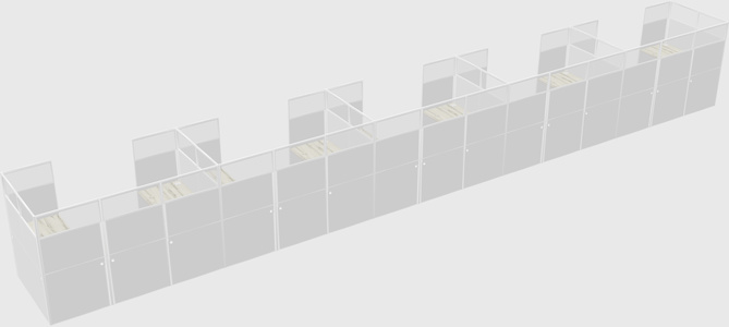U-shaped cubicle