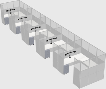 U-shaped cubicle