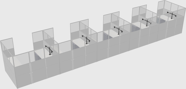 U-shaped cubicle