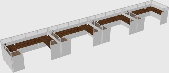 U-shaped cubicle