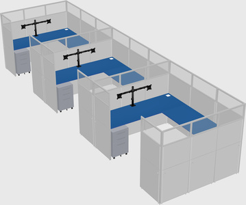 U-shaped cubicle