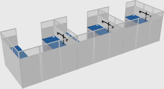 U-shaped cubicle
