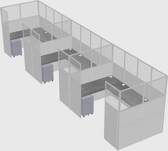 U-shaped cubicle