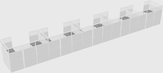 U-shaped cubicle