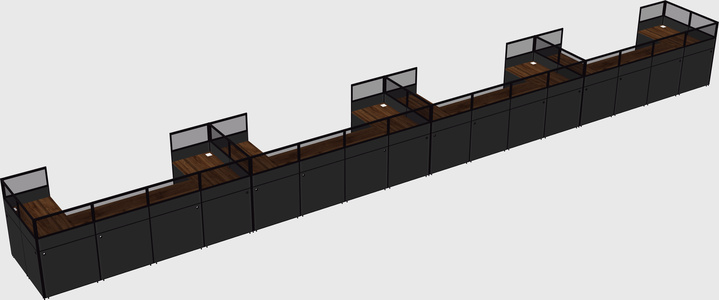 U-shaped cubicle