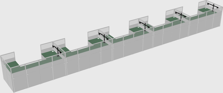 U-shaped cubicle