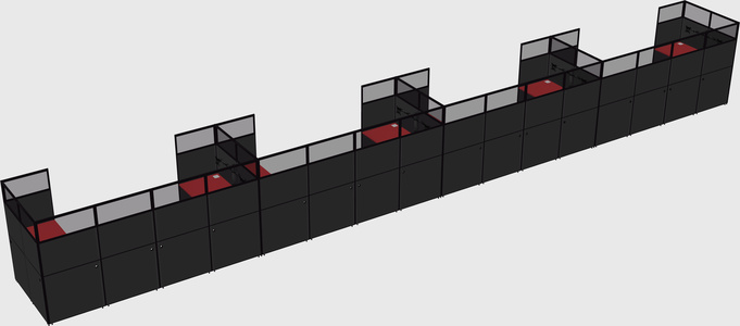U-shaped cubicle