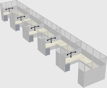 U-shaped cubicle
